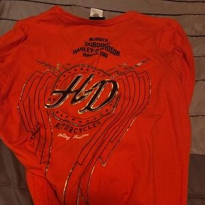 Ladies long sleeved Harley tops. Selling together.  EUC. Both XL